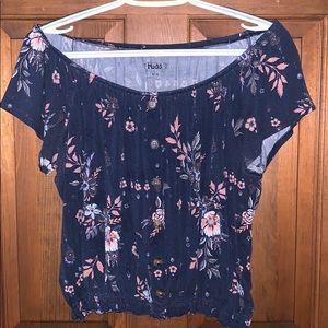 over the shoulder t shirt